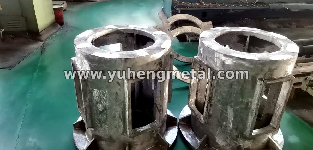 Aluminum alloy housing castings with machined bores and flanges