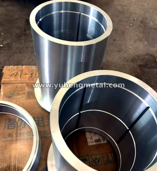 ZA303 zinc-based alloy bearing bushing with keyway, machined to drawing